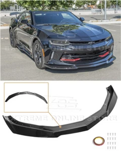  Divisor de labios parachoques delantero negro brillante estilo ZL1 para Camaro LT LS RS 16-18 - Imagen 1 de 12