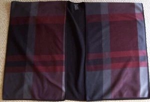 Ike Behar Blanket Fleece Shawl One Size Plaid Reversible Poncho Cape - Picture 1 of 2
