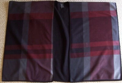 Ike Behar одеяло флисовая шаль один размер клетку двусторонний пончо плащ  - Изображение 1 из 2