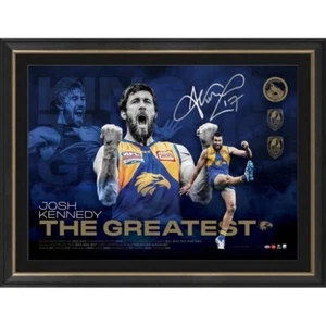 JOSH KENNEDY WEST COAST EAGLES HAND SIGNED FRAMED CAREER LIMITED EDITION PRINT - Picture 1 of 1