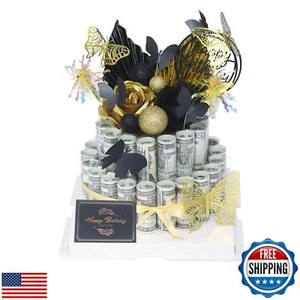 DTESL Gifting Cash Gift Boxes,Happy Birthday Day Money Gift Box,Money Flower - Picture 1 of 5