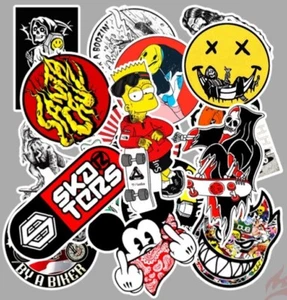 Lot 50 Random Vinyl Laptop Skateboard Stickers bomb Luggage Decals Dope Sticker - Picture 1 of 12