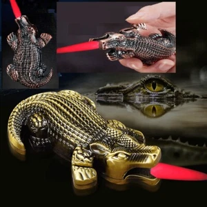 ✅ Free Name engrave ✅GAS Lighter ✅JET FLAME LADIES & MEN LIGHTER✅ crocodile✅#103 - Picture 1 of 49