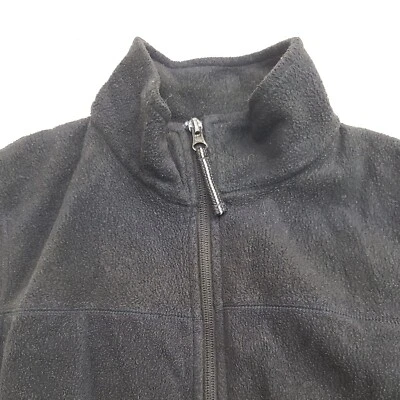 Cabelas Vest Womens Medium Black Fleece Jacket Full Zip Outerwear Polyester - Image 1 of 4