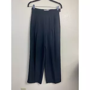 Max Mara High Waist Wide Leg Trouser Pants Black Womens size 8 Career Capsule - Picture 1 of 12