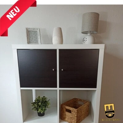 🔵🟡 IKEA Kallax Tür Einsatz schwarz / weiß neu Regal Aufbewahrung Box Expedit - Bild 1 von 2