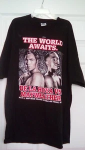 Floyd Mayweather vs Oscar De La Hoya 2007 Men's Size 2XL Black T Shirt - Picture 1 of 3