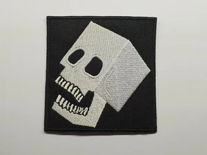 1pc Square Skull iron on or sew on Patch Cube Head - Picture 1 of 2