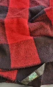 Martha Stewart Red Black Plaid Throw Blanket 50" x 60" Soft - Picture 1 of 6