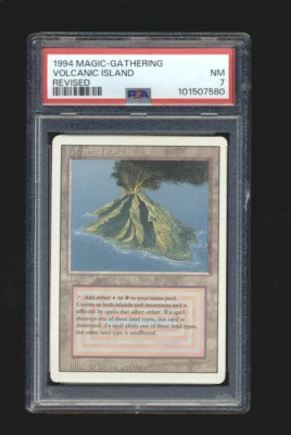 Volcanic Island Revised PSA 7 NM - Graded MTG Magic the Gathering - Image 1 of 2