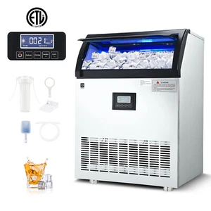 Commercial Ice Maker Machine, 198 lbs Ice Makers with 55lbs Storage - Picture 1 of 12