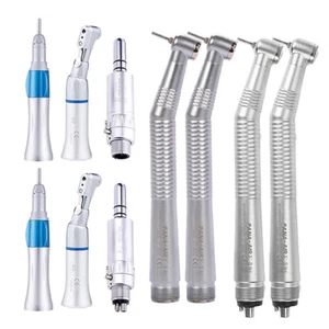 Kit de pieza de mano tipo llave dental alta/baja velocidad turbina de aire de 2/4 orificios contra ángulo - Imagen 1 de 24