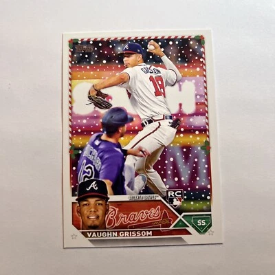 2023 Topps Holiday - #H107 Vaughn Grissom (RC) - Image 1 of 2