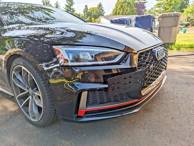 Soporte de matrícula de montaje de gancho de remolque para parachoques delantero para Audi S5/RS5 2008-2024 nuevo Foto 1 de 4