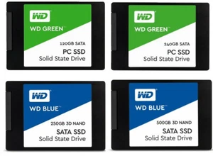 SSD 240GB 250G 480GB 500G 1TB 2TB WD Green Blue Internal Solid State Drive 2.5'' - Picture 1 of 22