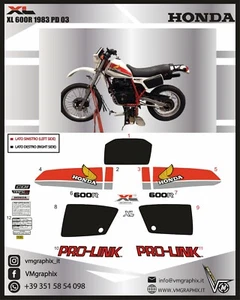 XL 600R 1983 xl r 600 PD 03   ADESIVI ADHESIVES GRAFICHE STICKERS DECALS - Foto 1 di 1