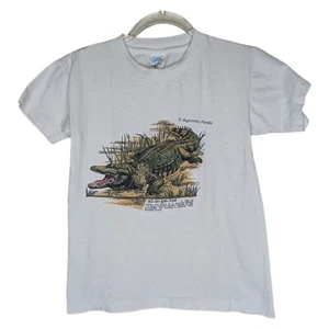 Vintage 90s St Augustine Florida Kinder Kids T-Shirt Large Alligator Reptile - Bild 1 von 12