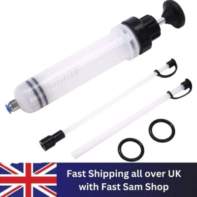 200CC CAR ENGINE OIL BRAKE FLUID EXTRACTOR SYRINGE MANUAL SUCTION PUMP TRANSFER - Image 1 of 4
