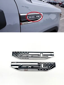 Fit For 2019-2024 GMC Sierra 1500 Fender Vent Insert Emblem Kit 86532094 Black - Imagen 1 de 4