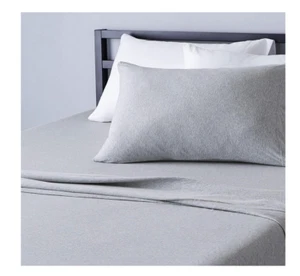 Charisma Brushed Microfiber Polyester 4 Piece Queen Sheet Set in Gray - Picture 1 of 3