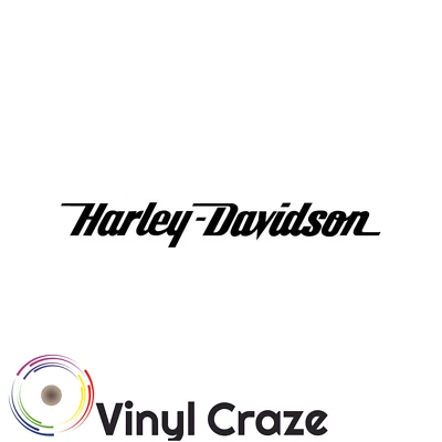 Fits 5"- 60" Script Harley Vinyl Decal Motorcycle Vehicle ANY Color FREE S/H - Image 1 of 2