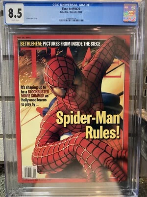 Spider-man Time Magazine CGC 8.5 Newsstand May 20, 2002 - Image 1 of 4