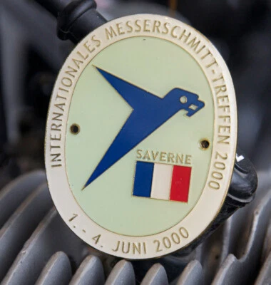 VINTAGE AUTOMOBILE RADIATOR CAR BADGE # MESSERSCHMITT MEETING SAVERNE 2000 - Image 1 of 2