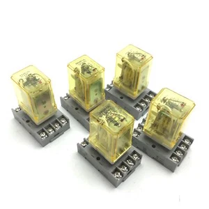Lot of 5 Idec RR2P-UL Ice Cube Relay, 2-Pole, Coil: 24VDC, Rating: 10A 240VAC - Picture 1 of 5