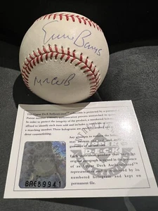 Béisbol firmado por Ernie Banks Mr Cub cubierta superior auténtico Chicago Cubs Salón de la fama automático - Imagen 1 de 7