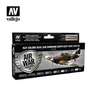 PINTURAS AERÓGRAFO - VALLEJO MODELO AIR - RAF SEAC 1942 - 1945 (8 x 17ML) - 71146 - Imagen 1 de 2