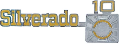 REA guardabarros delantero emblema "Silverado 10" camionetas Chevy 1975-1980 Foto 1 de 2