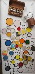 Lens Filter Lot Large Lot Of Camera Lenses Filters 1958 1950s 60s 70s 80s Kodak - Picture 1 of 19
