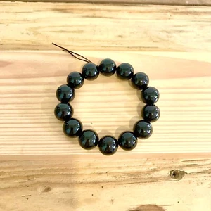 Stone bracelet, black onyx stone, auspicious stone, lucky stone, lucky bracelet. - Picture 1 of 7