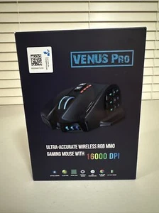 UtechSmart Venus Pro RGB Wireless MMO Gaming Mouse, 16,000 DPI Optical Sensor... - Picture 1 of 8