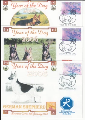 ЛОТ ИЗ 3 МАРОК НЕМЕЦКАЯ ОВЧАРКА 2006 ГОД СОБАКИ ОБЛОЖКА ФИОЛЕТОВАЯ МАРКА - Изображение 1 из 4