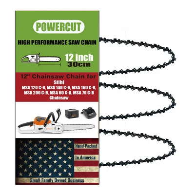 DATSON 3PCS 12" Chainsaw Chain FOR Stihl MSA120 C-B,MSA 140 C-B,MSA 160 C-B,Low Kickbac
