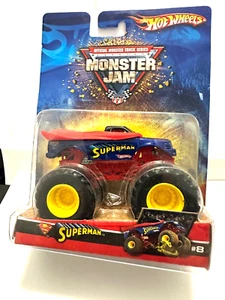 SUPERMAN #8 2007 SERIE Hot Wheels Monster Jam difícil de encontrar marco de metal original - Imagen 1 de 3