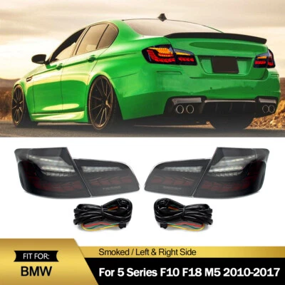GTS LED Tail Lights Lamp Smoked For 2010-2017 BMW 5 Series F10 F18 M5 528i 550i Foto 1 de 4