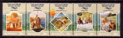 AUSTRALIA 1987 Man From Snowy River Strip MUH Foto 1 de 2