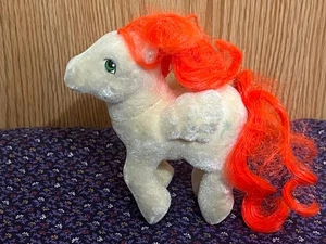 Vintage Hasbro My Little Pony G1 - So Soft Paradise - Pegasus Palm Trees Flocked - Picture 1 of 3