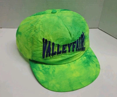De Colección Años 90 Valleyfair Parque de Atracciones Minnesota Snapback Gorra Sombrero Verde Neón Tinte Foto 1 de 4