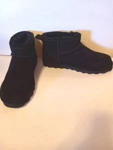Bearpaw 2860 kurze Damenstiefel Größe 13 schwarz Wildleder NEU neu ohne Karton - Bild 1 von 11