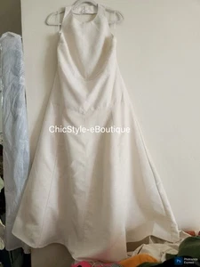 H&M S/S 2025 STUDIO Timeless Halterneck Dress Maxi White/cream Sz XL BNWT - Picture 1 of 3