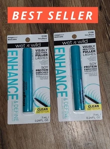 PACK 2 Rímel Wet N Wild c136 Muy Negro MegaWear Mejorar y Definir Volumen - Imagen 1 de 2