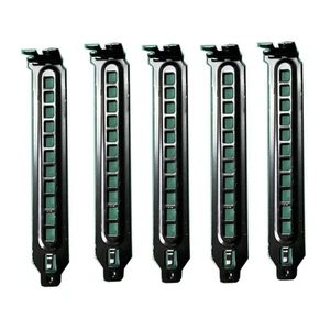 5Pcs Black PCI Slot Cover Hard Steel Dust Filter Blanking Plate Vented Slot - Afbeelding 1 van 8