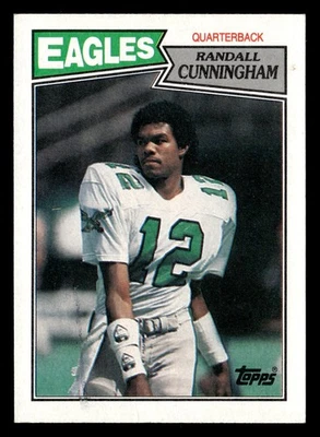 1987 Topps #296 Randall Cunningham novato Philadelphia Eagles Foto 1 de 2