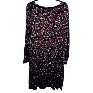 Vestido para mujer Jill XL alto colección Wearever negro rojo elástico jersey floral - Imagen 1 de 10