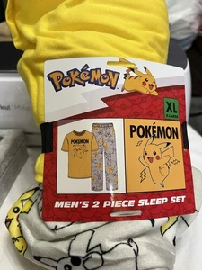 Neu mit Etikett Herren Pokemon Pikachu 2-teiliges Pyjama Set Größe XL - Bild 1 von 1