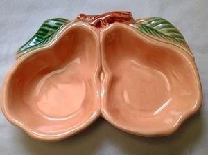 Vtg Belmar of California Pottery Perfect Pair Double Pear Snack Set #320 USA - Picture 1 of 4