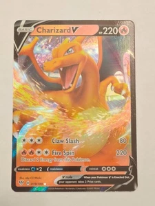 Pokemon Charizard V 019/189 Darkness Ablaze Ultra Raro Full Art Holo quasi nuovo - Foto 1 di 2